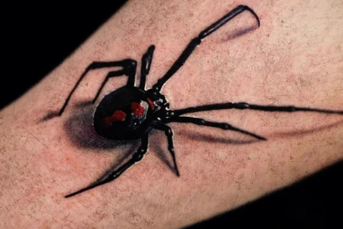 3D Black Widow Tattoo